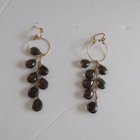 🔥HP🔥 Beaded Drop Dangle Earrings, EUC - Picture 4 of 6